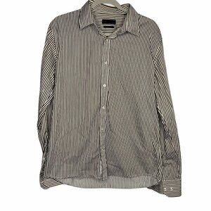 Men's Button Down Shirt Mens Large Long Sleeve Striped Riley Swedish Brand